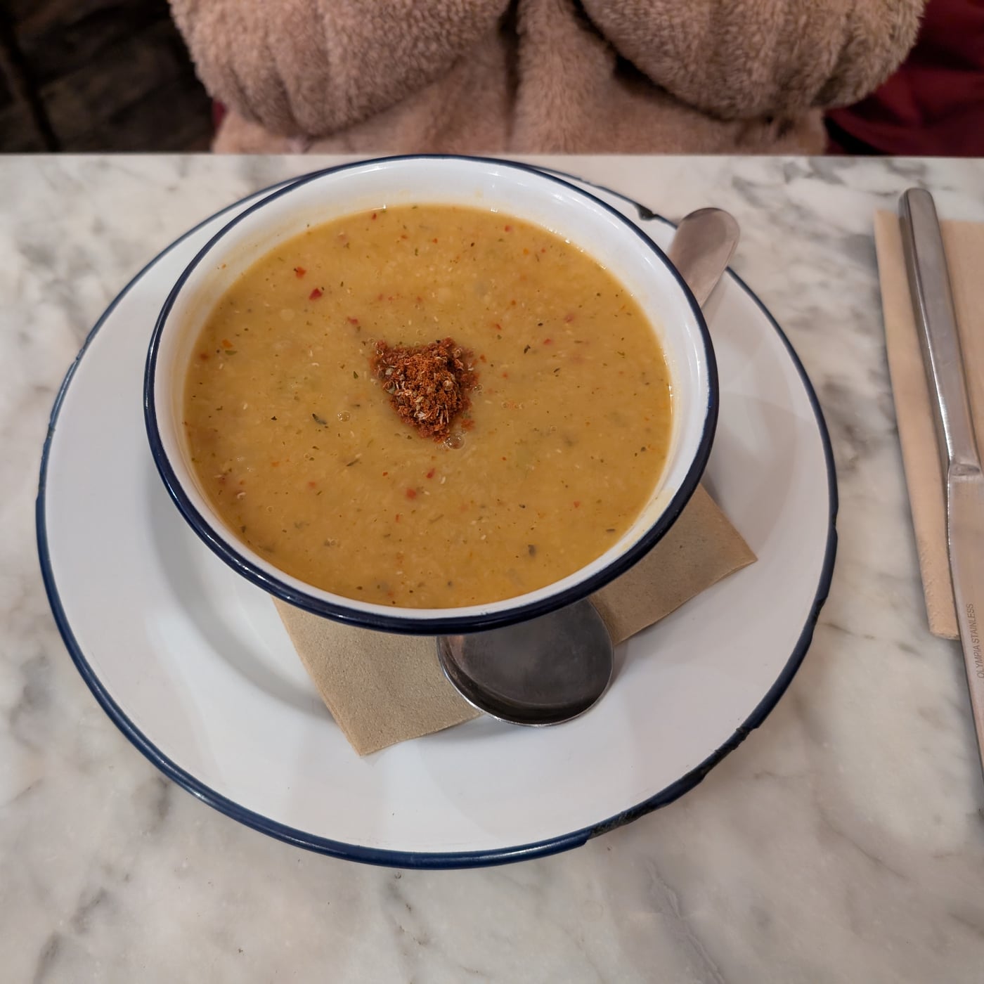 Turkish Red Lentil Soup (Mercimek Çorbası with Chili Butter, Dried Mint and Lemon)