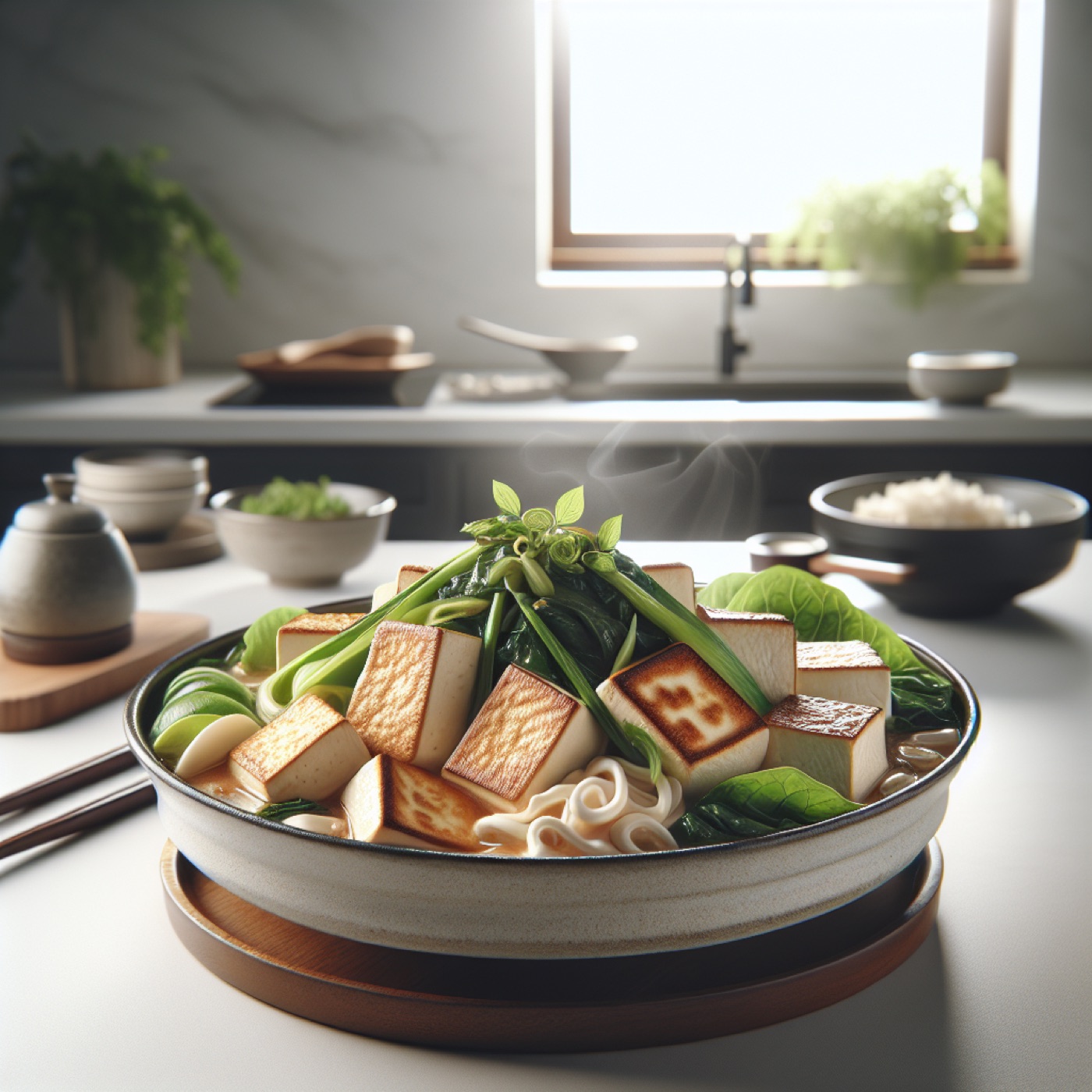 春野菜たっぷり韓国風豆腐チゲ｜スンドゥブ風の簡単鍋レシピ