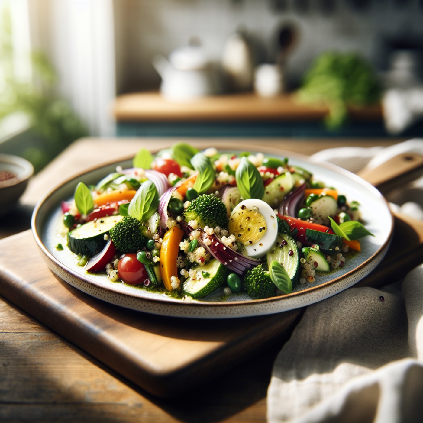 Herb-Roasted Vegetable Quinoa Salad (Healthy Spring Lunch)
