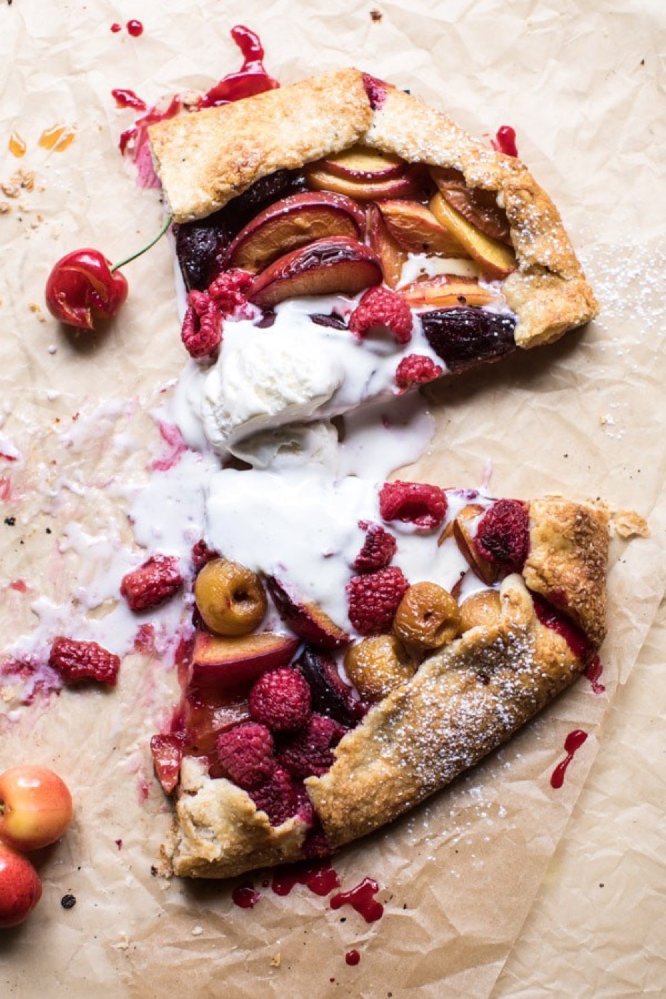 Raspberry Ginger Stone Fruit Galette (Easy Summer Dessert)