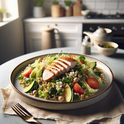春季鸡胸肉藜麦沙拉