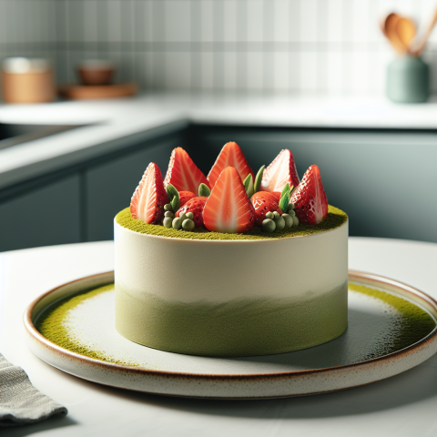 春季草莓抹茶蛋糕