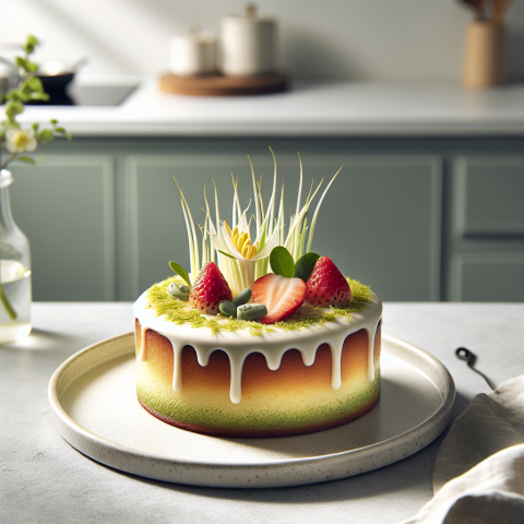 柠檬草莓春季蛋糕