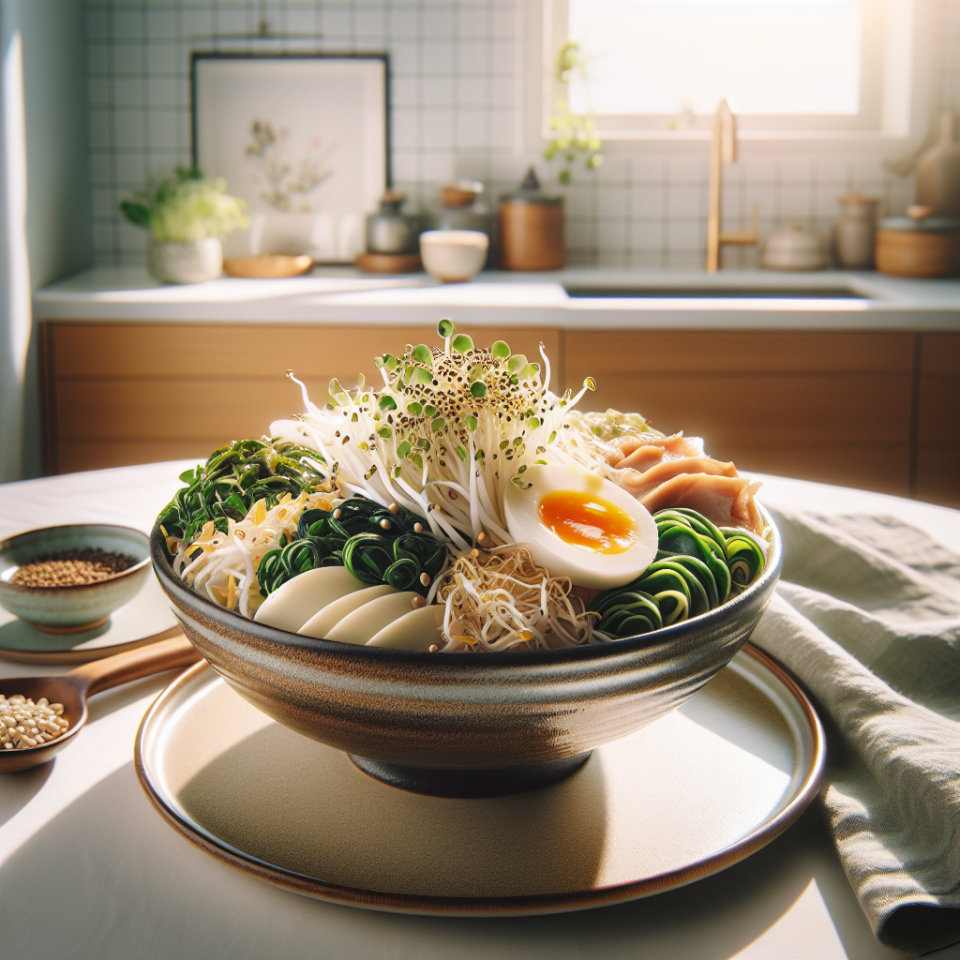 春季韩式豆芽拌饭