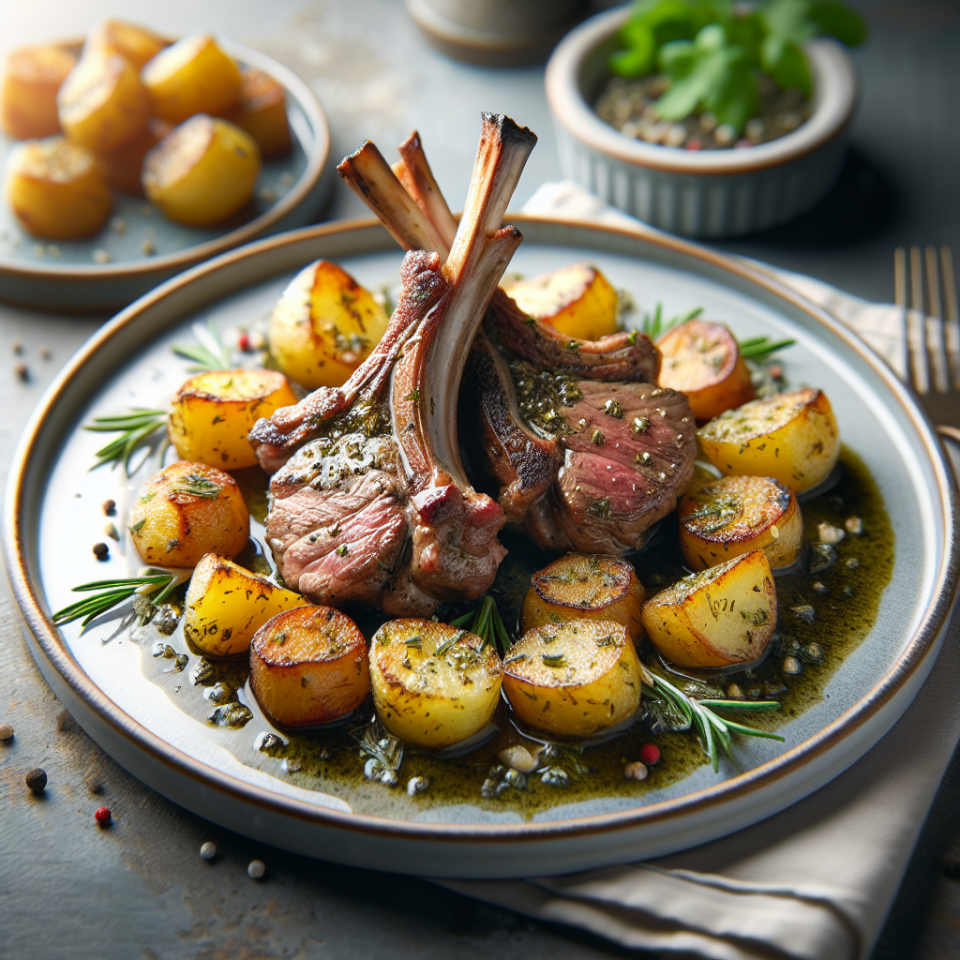 春季希腊风味烤羊排配香草土豆