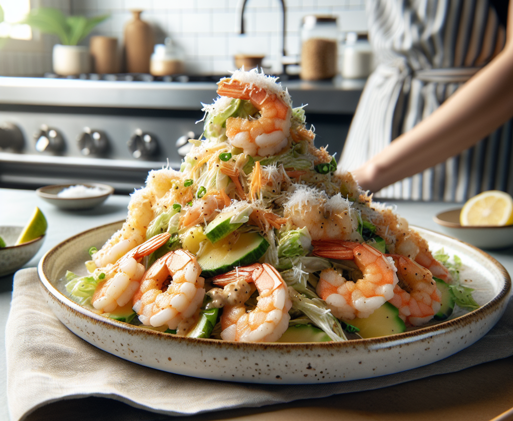 春季夏威夷风味椰香虾仁沙拉