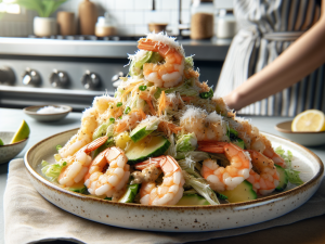 春季夏威夷风味椰香虾仁沙拉