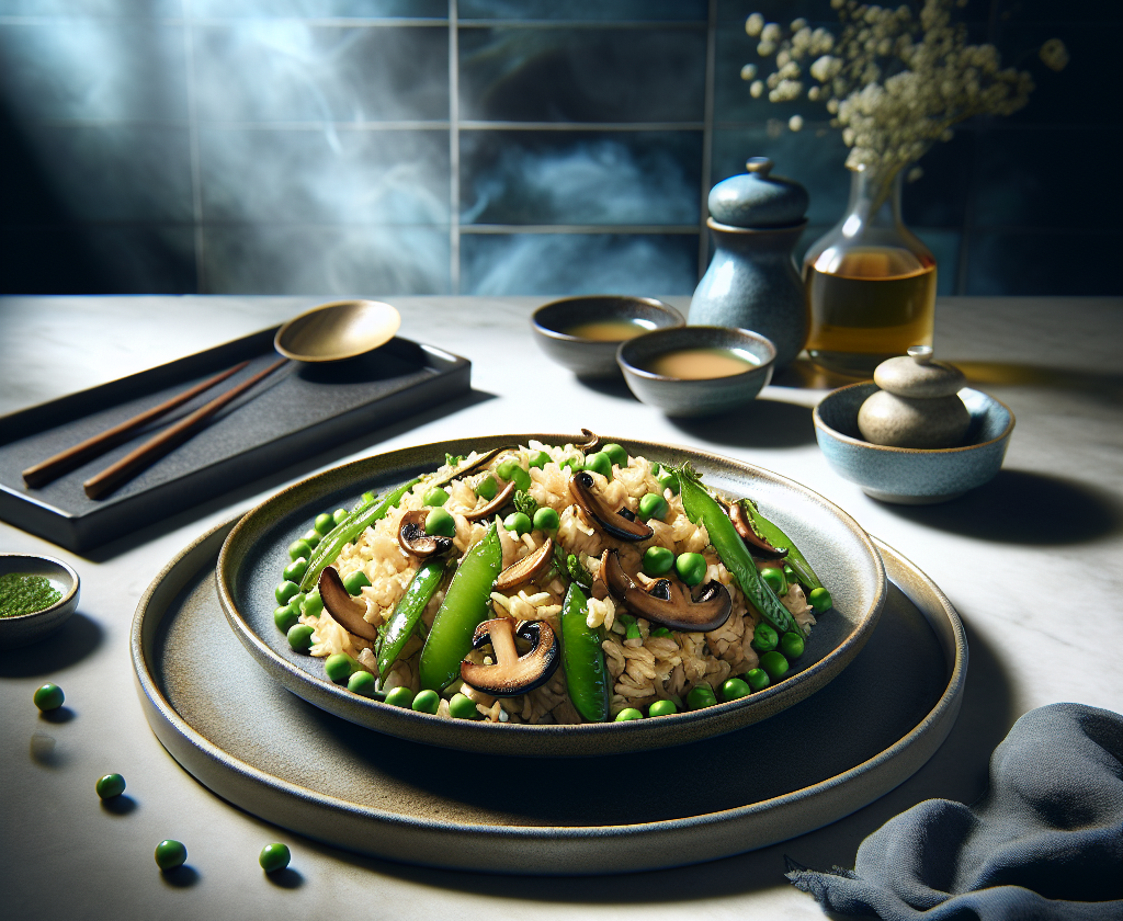 春季青豆香菇炒饭