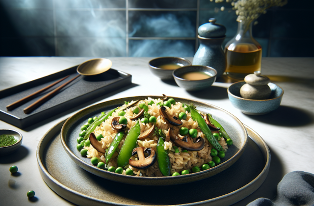 春季青豆香菇炒饭