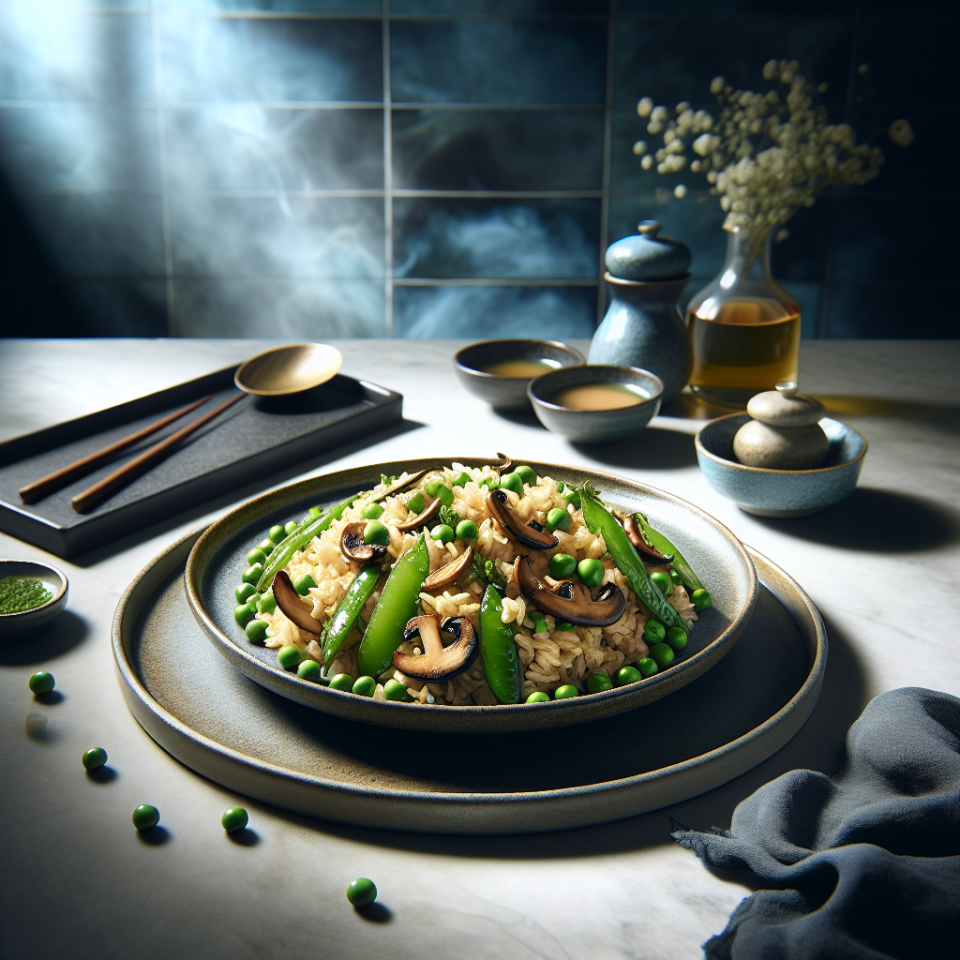 春季青豆香菇炒饭