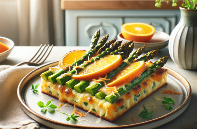 春季清新香橙芝士烤芦笋