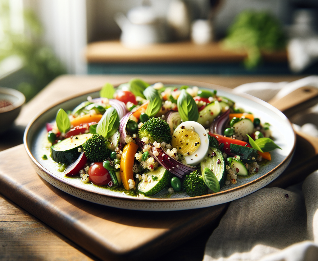 春季香草烤蔬菜奎奴亚沙拉