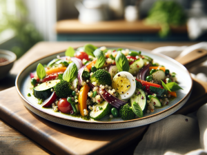 春季香草烤蔬菜奎奴亚沙拉