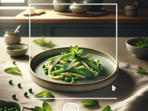 春季清新薄荷青豆意面