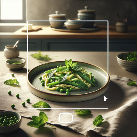 春季清新薄荷青豆意面