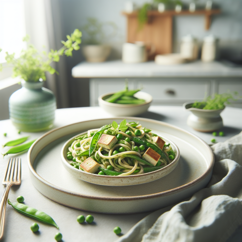 春季香草青豆豆腐意面