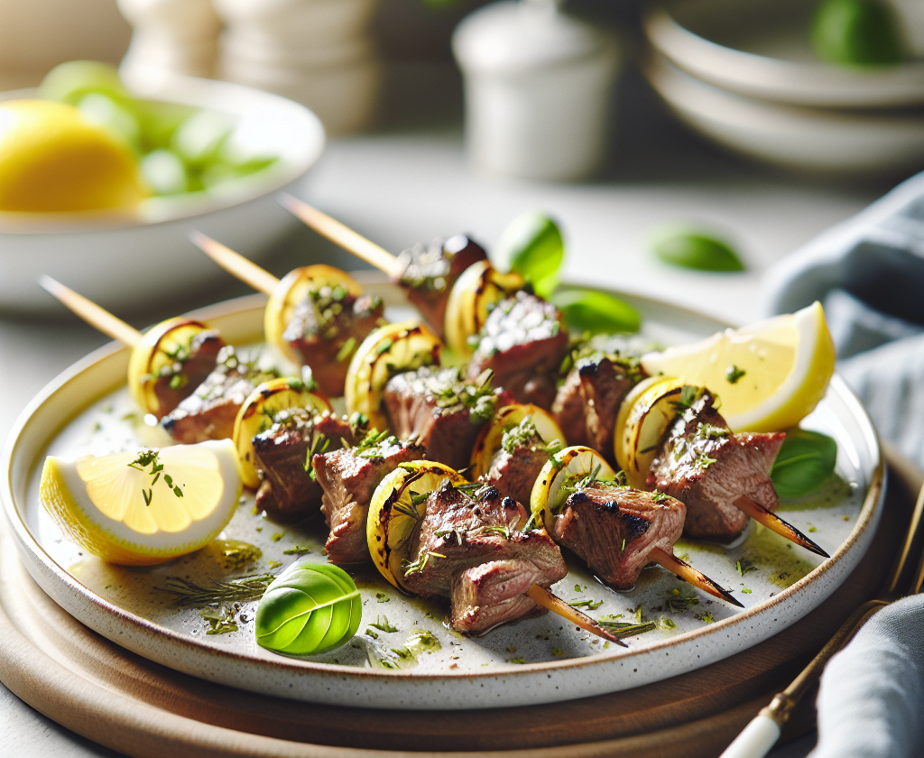 春季柠檬香草烤羊肉串