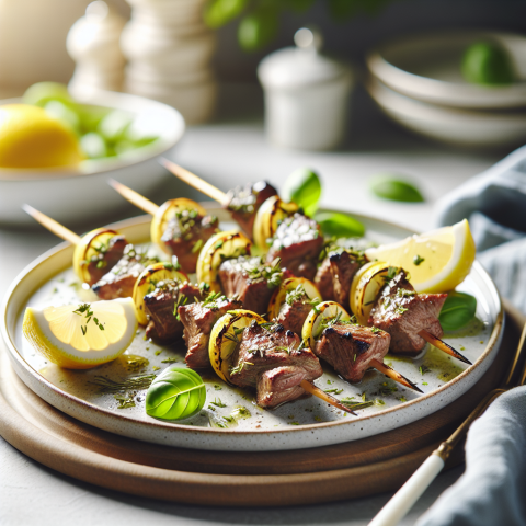 春季柠檬香草烤羊肉串