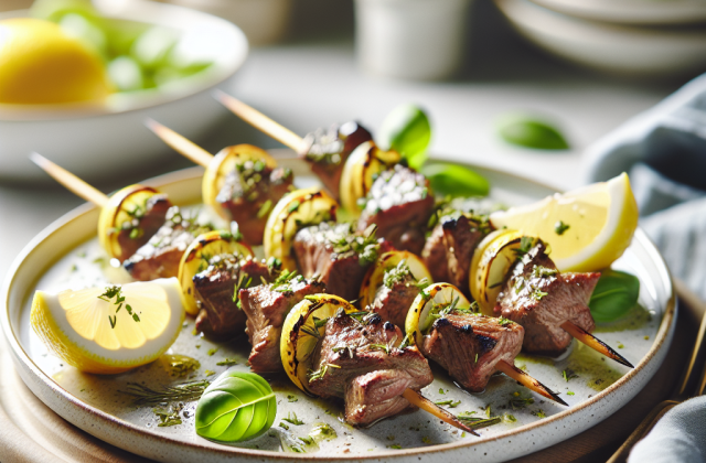 春季柠檬香草烤羊肉串