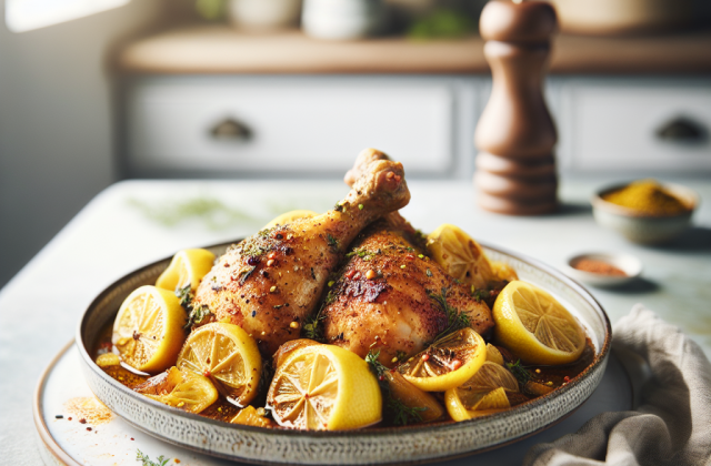 春季摩洛哥风味柠檬香料炖鸡