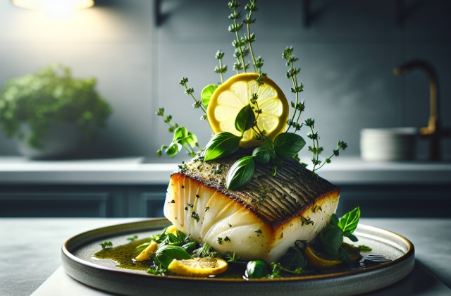 春季香草柠檬烤鳕鱼