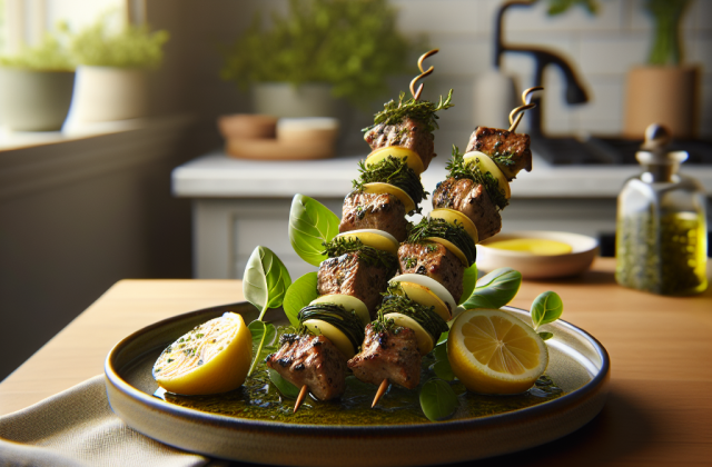 春季柠檬香草羊肉串