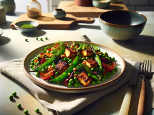 春季摩洛哥风味烤甜豆沙拉