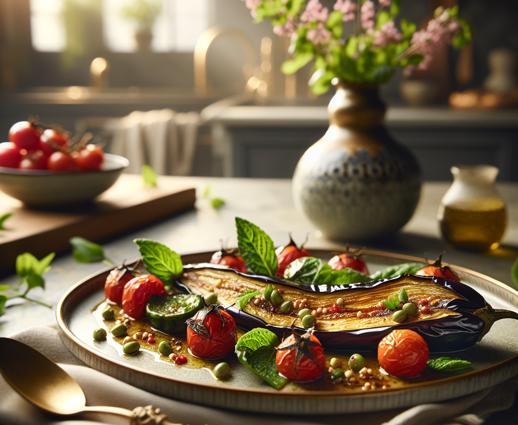 春季黎巴嫩风味樱桃番茄烤茄子