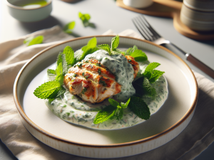 春季土耳其风味香草鸡肉佐薄荷酸奶酱