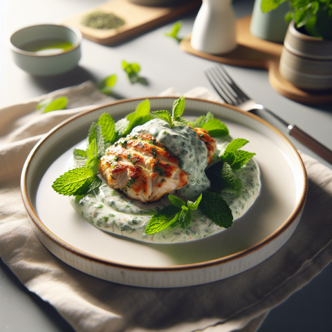 春季土耳其风味香草鸡肉佐薄荷酸奶酱