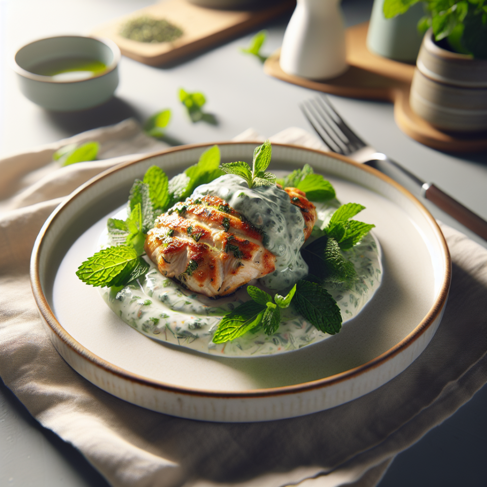 春季土耳其风味香草鸡肉佐薄荷酸奶酱