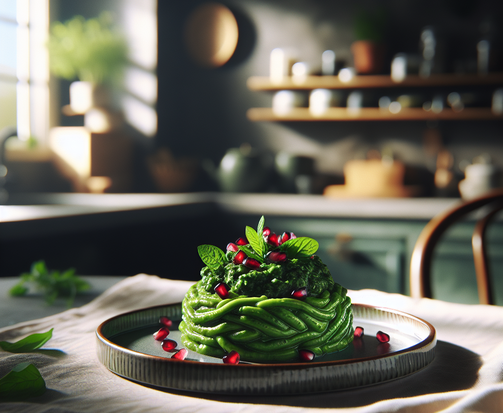 春季香草绿豆泥配石榴籽