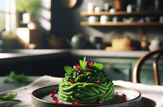 春季香草绿豆泥配石榴籽