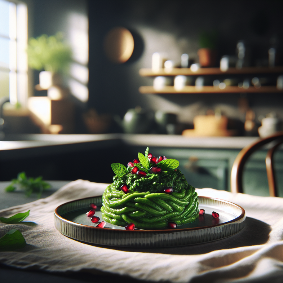 春季香草绿豆泥配石榴籽