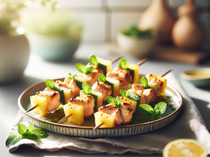 春季西班牙风味菠萝薄荷鸡肉串