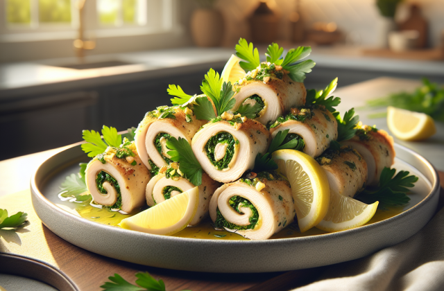 春季柠檬香芹鸡肉卷