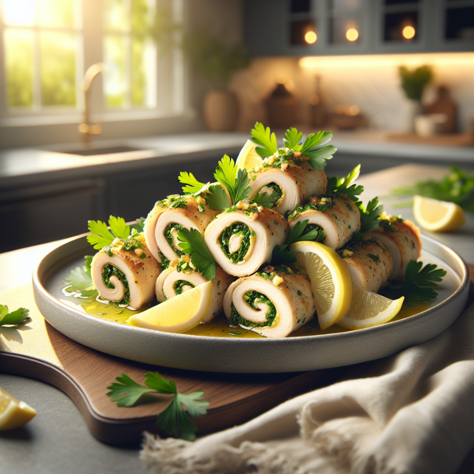 春季柠檬香芹鸡肉卷